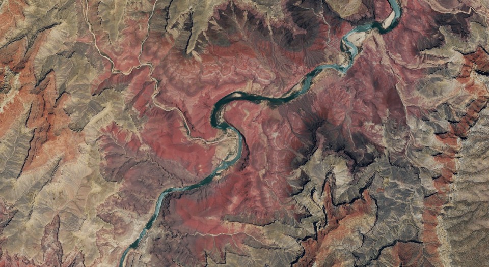 60cm-resolution NAIP imagery of the Grand Canyon from 2017